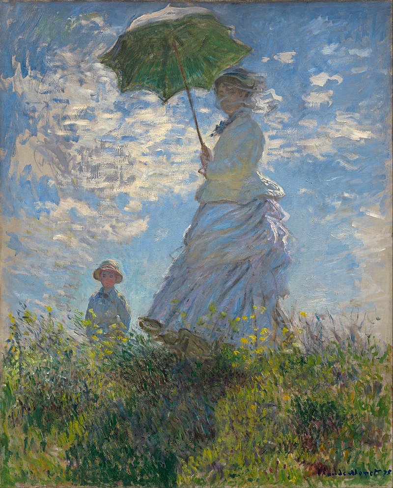 "Woman with a Parasol", Claude Monet (1875)
